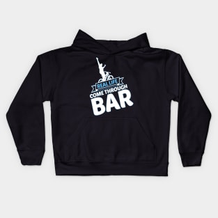 Funny cycling real life come through bar Kids Hoodie